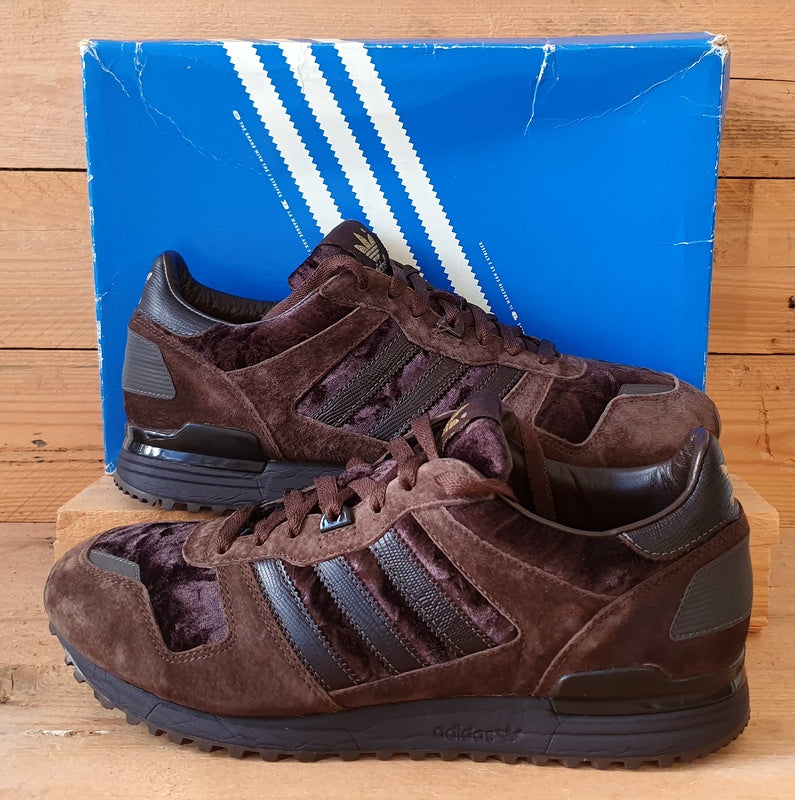 Adidas ZX 700 Low Suede Trainers UK10.5/US11/EU45 014639 Brown/Gold