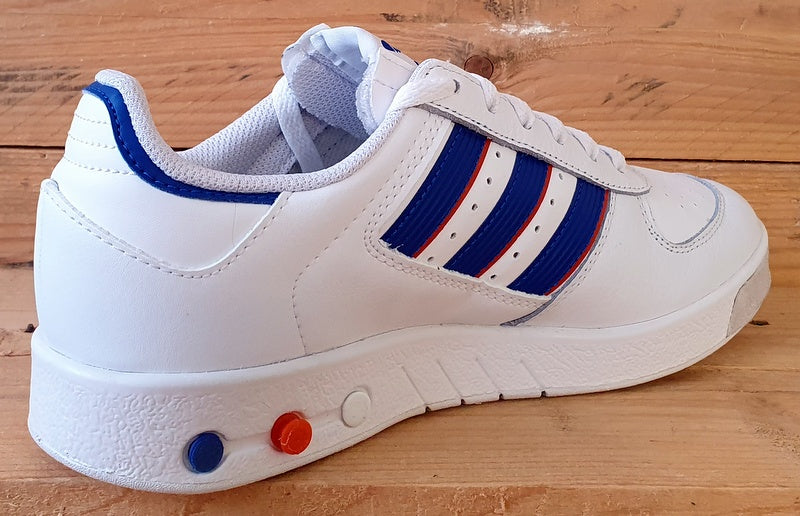 Adidas G.S. Court Low Leather Trainers UK8/US8.5/EU42 GX9449 White/Blue