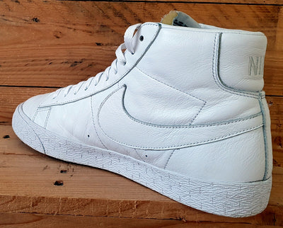 Nike Blazer Leather High Trainers UK9/US10/EU44 CW4649-991 Triple White