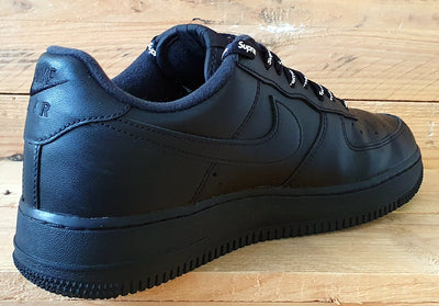 Nike Air Force 1 Low Supreme Leather Trainers UK7/US8/EU41 CU9225-001 Black