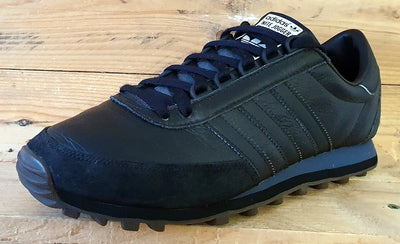 Adidas Nite Jogger Low Leather/Suede Trainers UK9/US9.5/EU43 B24791 Black