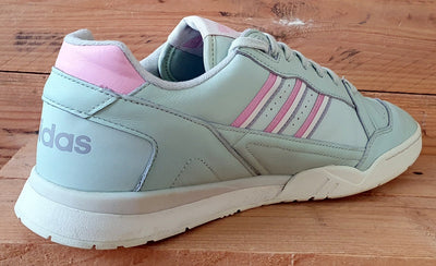 Adidas AR Low Leather Trainers UK10.5/US11/EU45 D98156 Linen Green True Pink