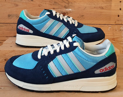 Adidas Isambard Low Textile/Suede Trainers UK7/US7.5/E40.5 GW5386 Blue/Silver