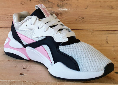 Puma Nova 90s Bloc Leather/Textile Trainers UK4/US6.5/EU37 369486-03 White/Pink