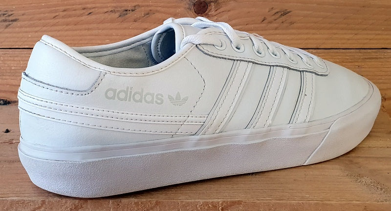 Adidas Delpala Low Leather Trainers UK9/US9.5/EU43 H02385 Triple White