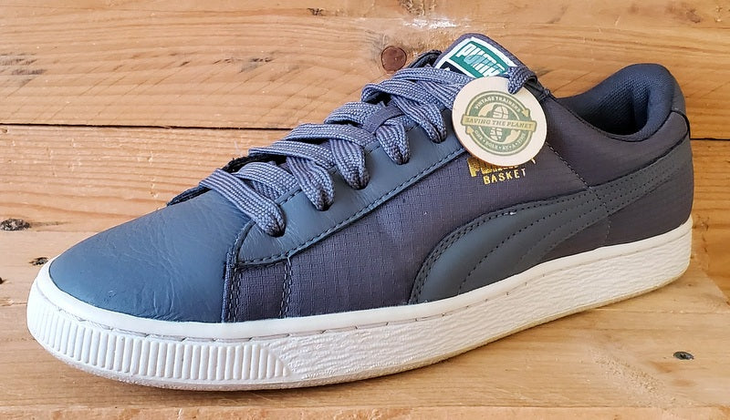 Puma Basket Low Textile/Leather Trainers UK9/US10/EU43 358521-03 Grey/White