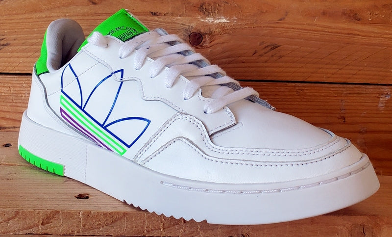 Adidas Supercourt Low Leather Trainers UK9.5/US10/EU44 FX5707 White/Green