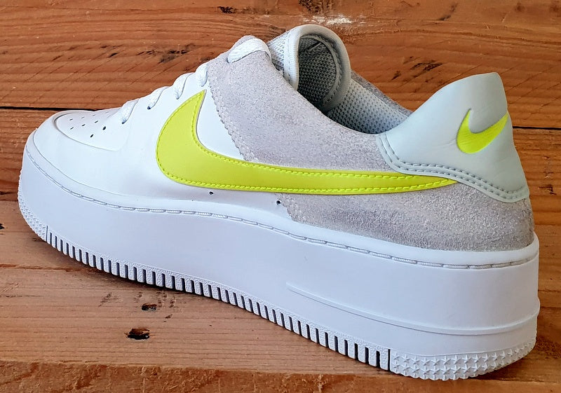 Nike Air Force 1 Sage Low Leather Trainers UK5.5/US8/EU39 CW2652-100 White/Lemon