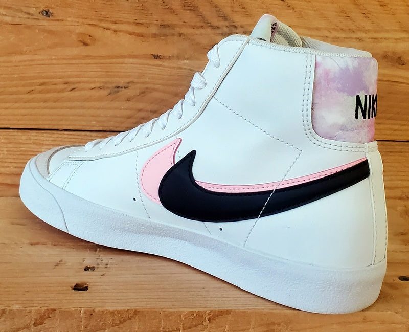 Nike Blazer 77 Mid Leather Trainers UK6/US6.5Y/EU39 DD1847-101 White/Pink