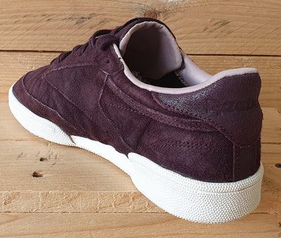 Reebok Club C 85 Low Suede Trainers UK6/US8.5/EU39 BS5192 Dark Purple