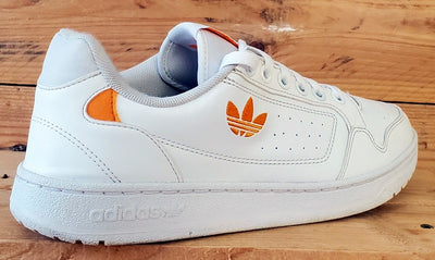 Adidas Originals NY 90 Low Leather Trainers UK7.5/US8/EU41 GV8848 White/Orange