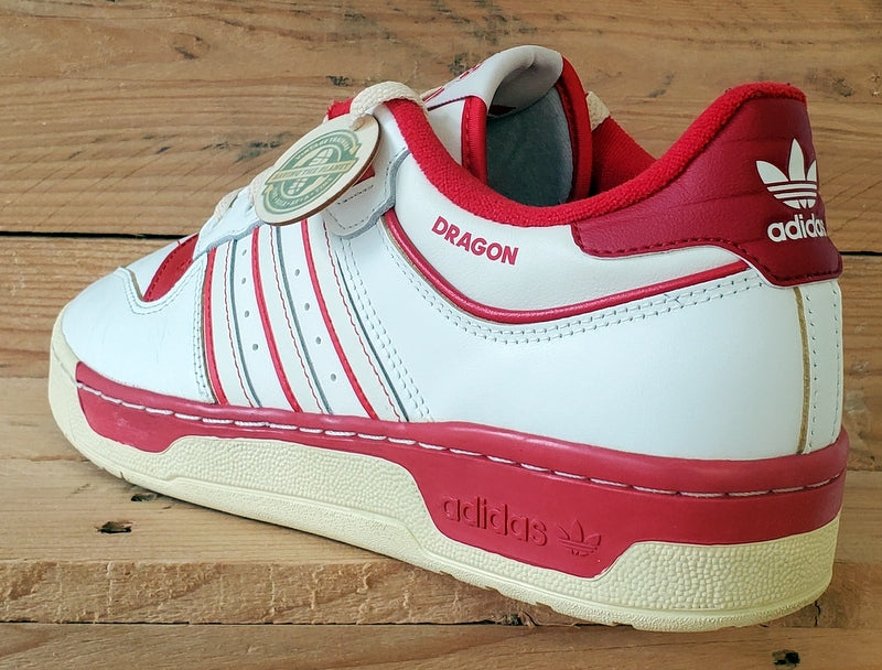 Adidas Rivalry 86 Low Leather Trainers UK9/US9.5/EU43 GZ2557 Core White/Red