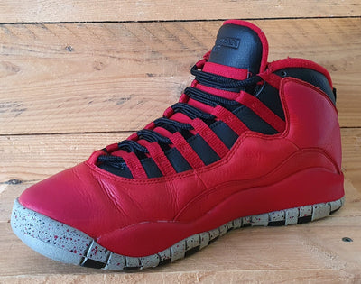 Nike Jordan 10 Retro Mid Leather Trainers UK8/US9/EU42.5 705178-601 Red