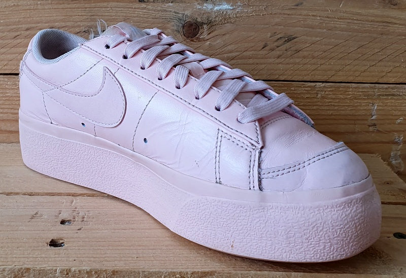 Nike Blazer Low Platform Leather Trainers DJ0292-600 Pink UK4/US6.5/EU37.5