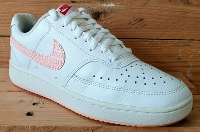 Nike Court Vision Valentines Leather Trainers DQ9321-100 White UK5/US7.5/EU38.5