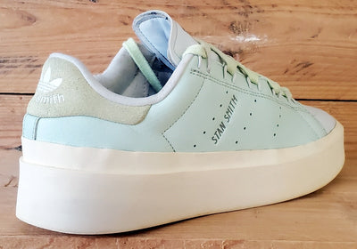 Adidas Stan Smith Platform Low Leather Trainers UK6.5/US8/E40 GY9343 Linen Green
