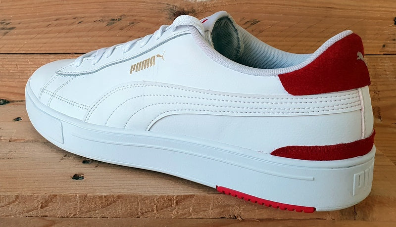 Puma Serve Pro Leather Trainers UK10/US11/EU44.5 380188-03 White High Risk Red