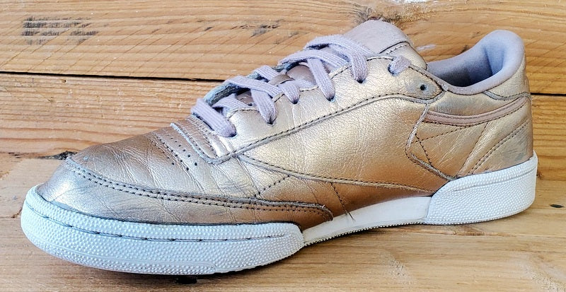 Reebok Club C 85 Low Leather Trainers UK6/US8.5/EU39 BS7899 Melted Metal