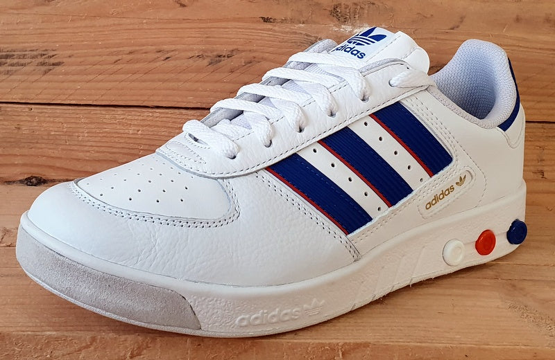 Adidas G.S. Court Low Leather Trainers UK8/US8.5/EU42 GX9449 White/Blue