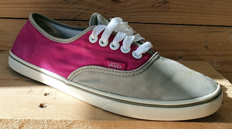 Vans Off The Wall Low Canvas Trainers UK5/US7.5/EU38 T375 Pink/Grey/White