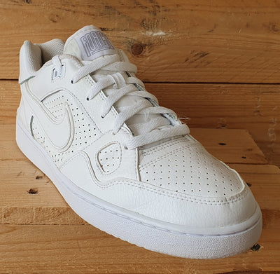 Nike Son Of Force Low Leather Trainers UK9/US10/EU44 616775-101 Triple White