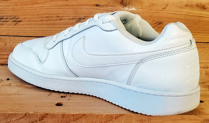 Nike Ebernon Low Leather Trainers UK10/US11/EU45 AQ1775-100 Triple White