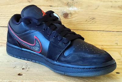 Nike Air Jordan 1 Low Leather Trainers UK6/US7/EU40 CK3022-006 Black/Orbit Red