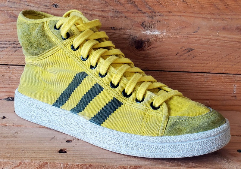 Adidas Nizza Mid Canvas Trainers UK8/US8.5/EU42 G42904 Yellow/White