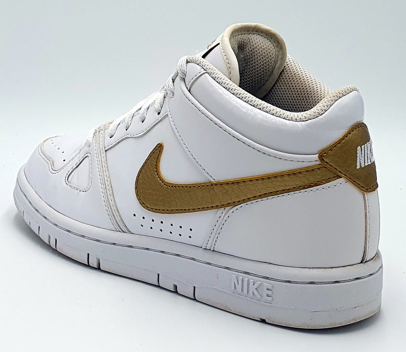 Nike Air Prize 2 Leather Mid Trainers 555310-178 White/Gold UK4/US6.5/EU37.5