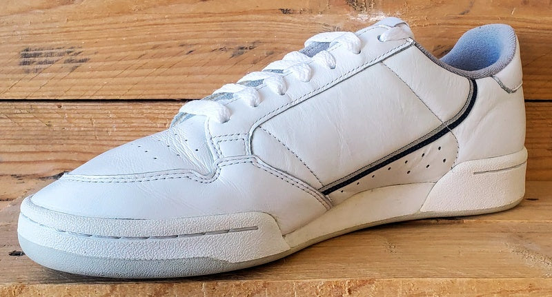 Adidas Continental 80 Low Leather Trainers UK9/US9.5/EU43 EE5342 White/Grey