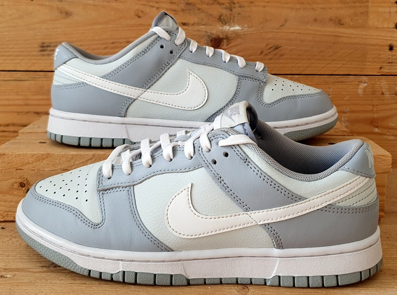 Nike Dunk Low Leather Trainers UK7/US8/EU41 DJ6188-001 Two Tone Grey