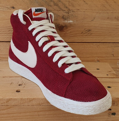 Nike Blazer Premium Mid Suede Trainers UK9/US10/EU44 538282-602 Noble Red