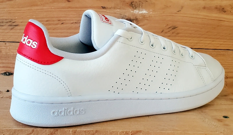 Adidas Neo Advantage Low Leather Trainers UK10/US10.5/EU44.5 F36422 White/Red