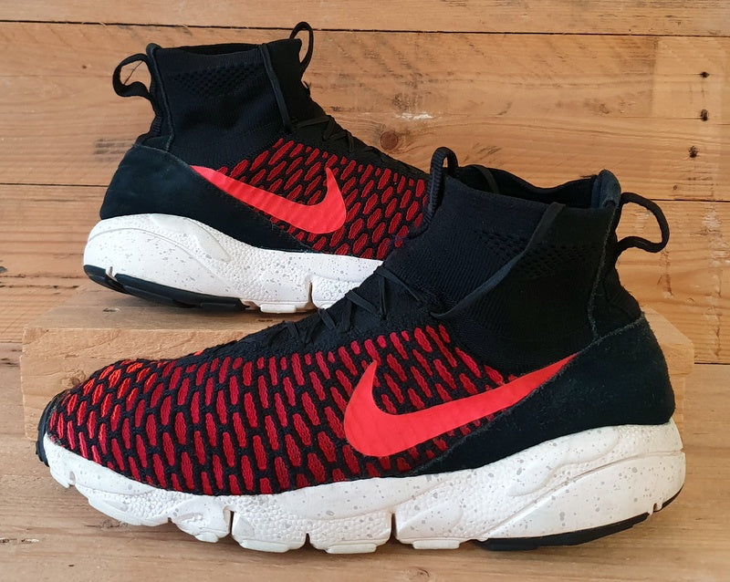 Nike Air Footscape Magista Flyknit Trainers UK10/US11/E45  816560-002 Black/Red