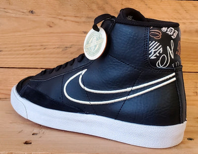 Nike Blazer 77 Playful Fonts Leather Trainers UK5.5/US6Y/EU38.5 DJ0265-001 Black