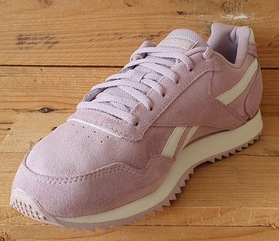 Reebok Royal Glide Ripple Low Suede Trainers UK8/US10.5/EU42 FW7876 Lilac/White