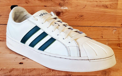 Adidas Streetcheck Low Leather Trainers UK10.5/US11/E45 ID6061 Cream White/Green