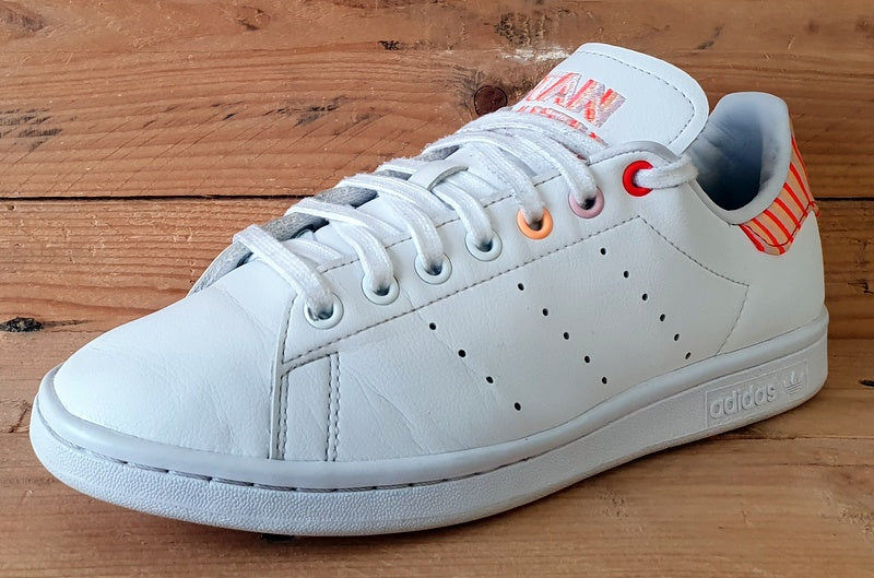 Adidas Stan Smith Low Leather Trainers UK6.5/US8/E40 H03196 White Pink Solar Red