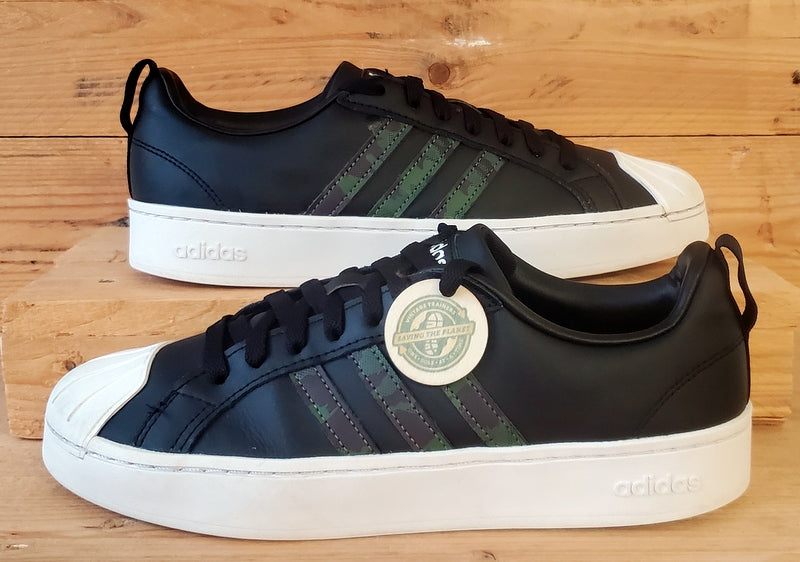 Adidas Streetcheck Cloadfoam Low Leather Trainers UK7.5/US8/EU41 H06222 Black