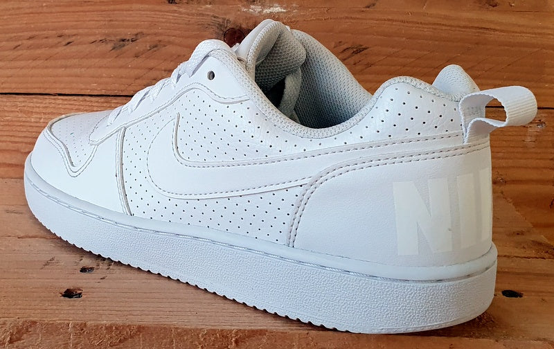 Nike Court Borough Low Leather Trainers UK6/US6.5Y/EU39 AV3171-100 Triple White