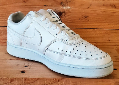 Nike Court Vision Low Leather Trainers UK6/US8.5/EU40 DH3158-100 Triple White
