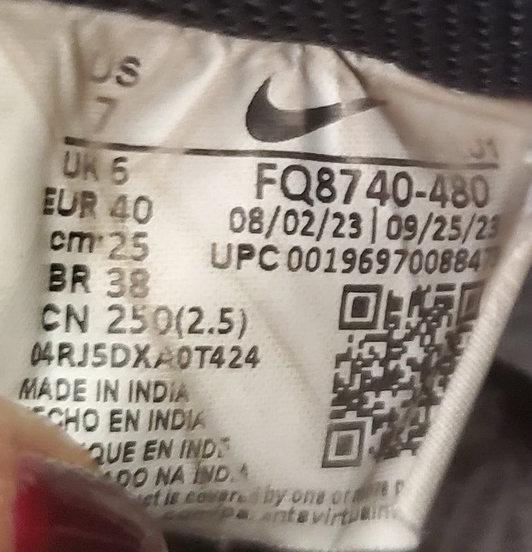 Nike Court Vision Mid Leather Trainers UK6/US7/EU40 FQ8740-480 Blue/White