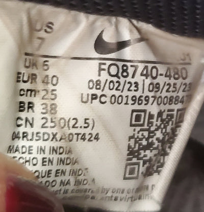 Nike Court Vision Mid Leather Trainers UK6/US7/EU40 FQ8740-480 Blue/White