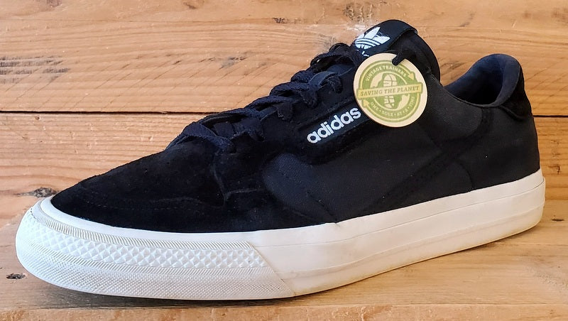 Adidas Continental Vulc Low Canvas/Suede Trainers UK9/US9.5/EU43 FU9471 Black