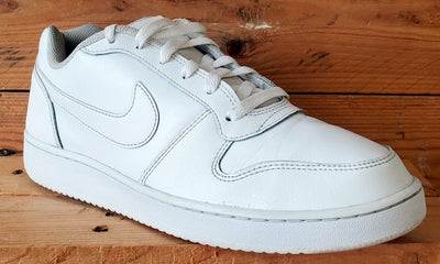 Nike Ebernon Low Leather Trainers UK10/US11/EU45 AQ1775-100 Triple White