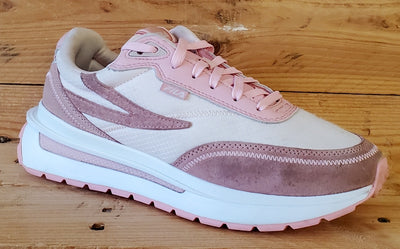 Fila Ray Low Textile/Suede Trainers UK5.5/US6.5/EU39 3RM01683-661 Pink/White