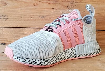 Adidas NMD R1 Low Textile Trainers UK5/US5.5/EU38 FV6991 White/Pink