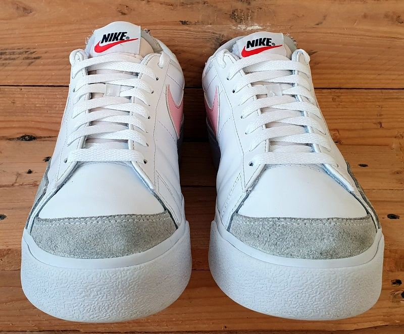 Nike Blazer Platform Low Leather Trainers UK7.5/US10/EU42 DJ0292-103 White Pink