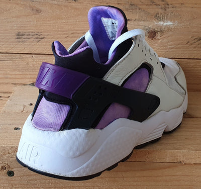 Nike AIr Huarache Leather Trainers UK10/US11/EU45 DD1068-108 White/Hyper Grape