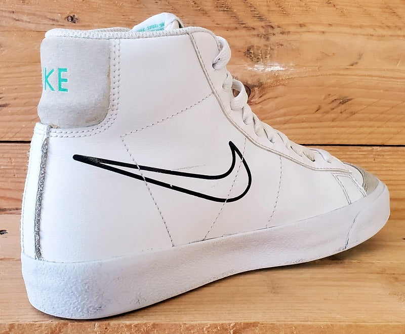 Nike Blazer 77 Multi Swoosh Leather Trainers UK4/US4.5Y/EU36.5 DM9475-100 White